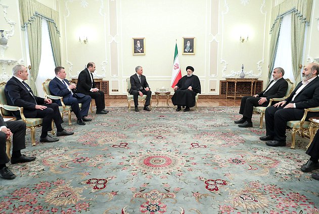 Встреча Председателя Государственной Думы Вячеслава Володина с Президентом Исламской Республики Иран Сейедом Эбрахимом Раиси