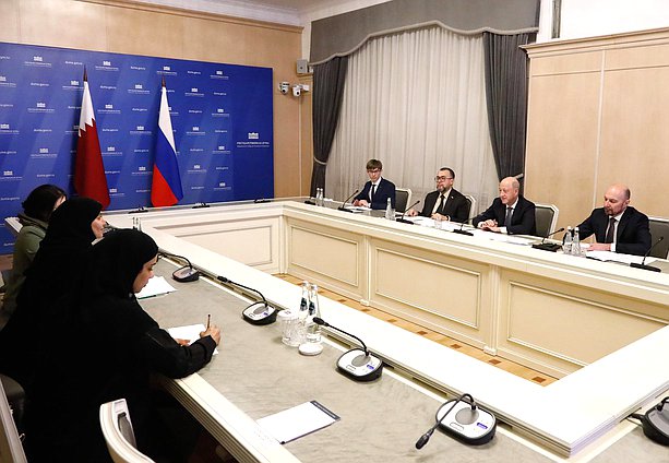 Встреча заместителя Председателя Государственной Думы Александра Бабакова с делегацией Государства Катар во главе с заместителем Консультативного Совета Государства Катар Хамдой Хасан Ас-Сулейти