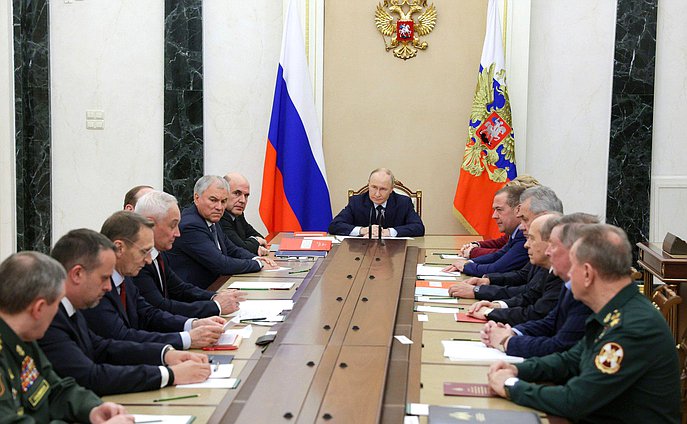 Meeting with permanent members of the Security Council. Photo credit: kremlin.ru