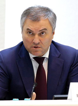 Председатель Государственной Думы Вячеслав Володин во время заседания.