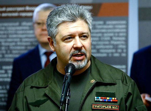 Председатель Международного общественного трибунала по преступлениям украинских неонацистов Максим Григорьев