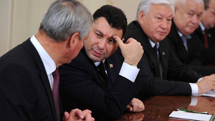 Встреча Президента России Владимира Путина с членами Совета Парламентской Ассамблеи Организации Договора о коллективной безопасности 