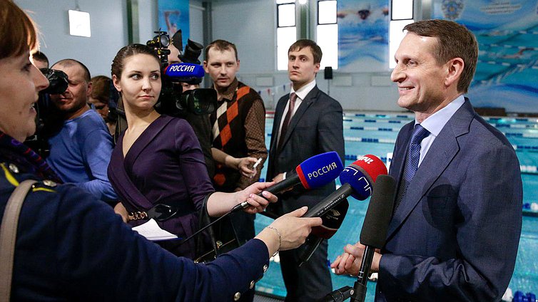 Рабочий визит Председателя Государственной Думы Федерального Собрания Российской Федерации С.Е.Нарышкина в Сибирский федеральный округ.
 Церемония открытия бассейна Национального исследовательского Томского политехнического университета. 