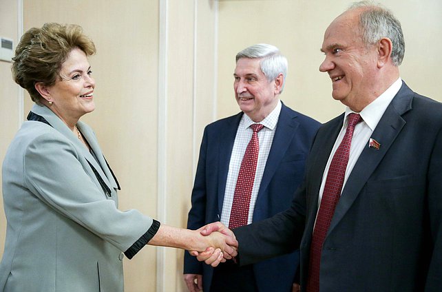 First Deputy Chairman of the State Duma Ivan Melnikov and leader of CPRF faction Gennady Zyuganov