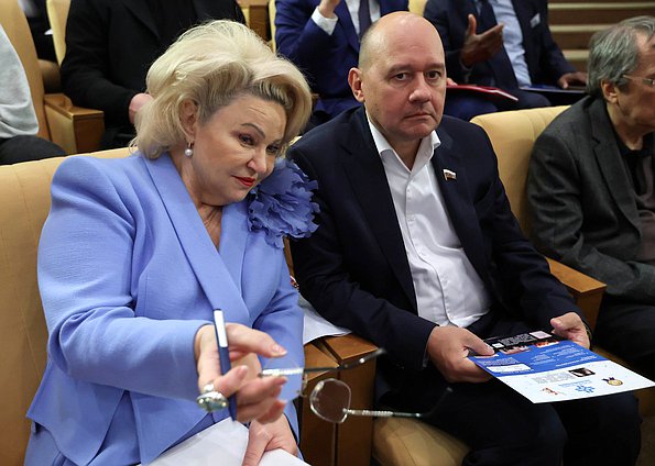 Chairwoman of the Committee on Family Protection, Issues of Fatherhood, Motherhood and Childhood Nina Ostanina and Deputy Chairman of the Committee on Development of Civil Society, Issues of Public Associations and Religious Organizations Oleg Leonov
