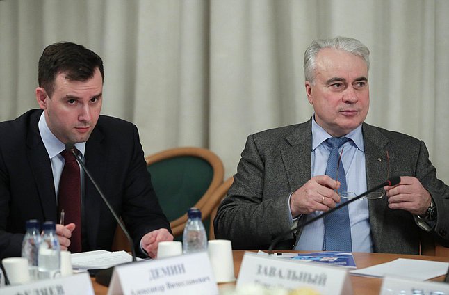 Председатель Комитета по малому и среднему предпринимательству Александр Демин и Председатель Комитета по энергетике Павел Завальный
