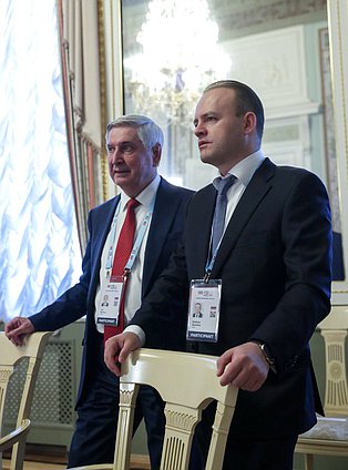 First Deputy Chairman of the State Duma Ivan Melnikov and Deputy Chairman of the State Duma Vladislav Davankov