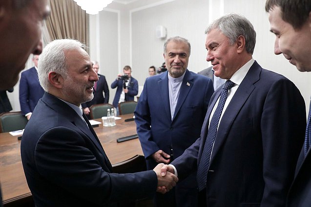 Meeting of Chairman of the State Duma Vyacheslav Volodin and Chairman of the Commission of National Security and Foreign Policy of the Islamic Consultative Assembly of the Islamic Republic of Iran Vahid Jalalzadeh