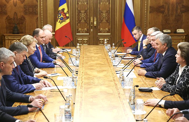 Meeting of Chairman of the State Duma Viacheslav Volodin and Chairwoman of the Parliament of the Republic of Moldova Zinaida Greceanîi