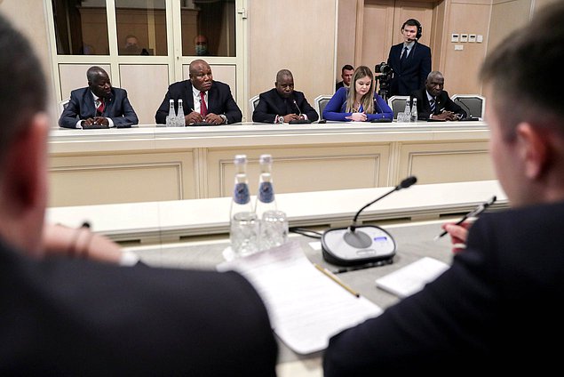 Встреча Председателя Государственной Думы Вячеслава Володина с Председателем Сената Парламента Республики Конго Пьером Нголо