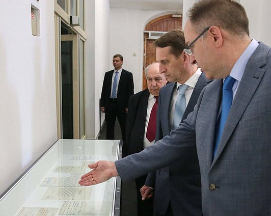 Встреча Председателя Государственной Думы Федерального Собрания Российской Федерации С.Е.Нарышкина с зарубежными участниками конференции к 70-летию Победы в Великой Отечественной войне.