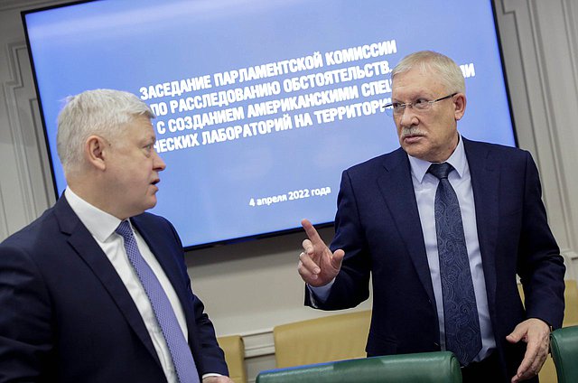 Chairman of the Committee on Control Oleg Morozov and Chairman of the Committee on Security and Corruption Control Vasily Piskarev