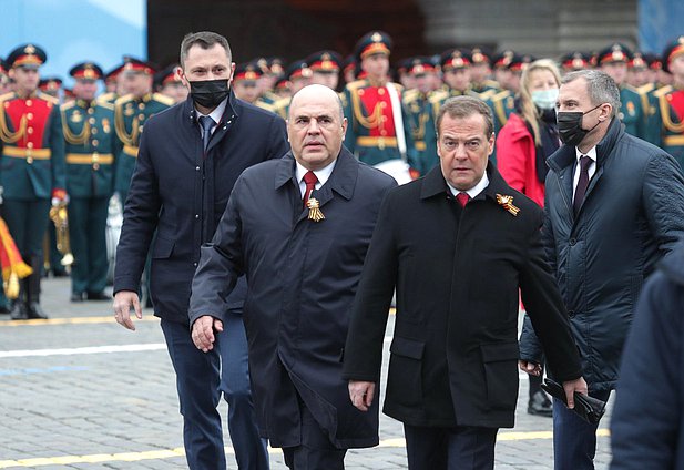 Председатель Правительства РФ Михаил Мишустин и заместитель главы Совета безопасности РФ Дмитрий Медведев