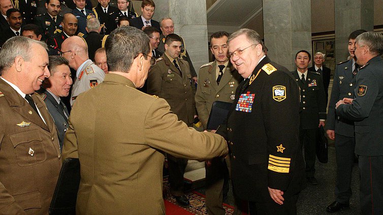  Встреча с аккредитованными в Москве военными атташе.