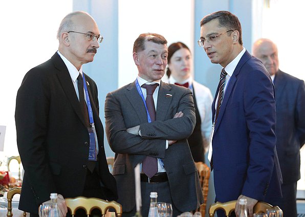 Chairman of the Committee on Science and Higher Education Sergey Kabyshev, Chairman of the Committee on Economic Policy Maxim Topilin and Chairman of the Committee on Industry and Trade Vladimir Gutenev