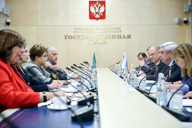 Meeting of First Deputy Chairman of the State Duma Ivan Melnikov and delegation of the Workers' Party of Brazil