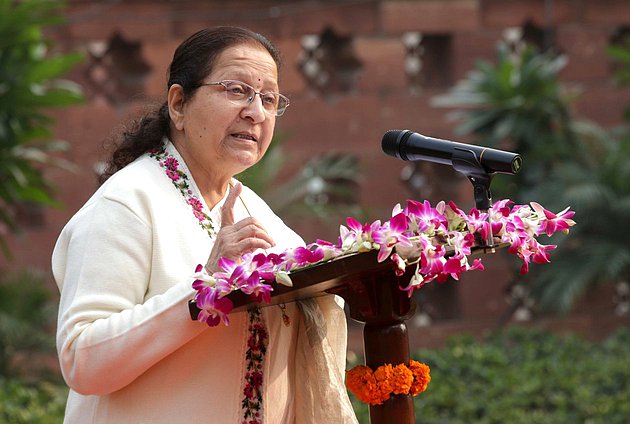 Speaker of the House of the People of the Parliament of the Republic of India Sumitra Mahajan