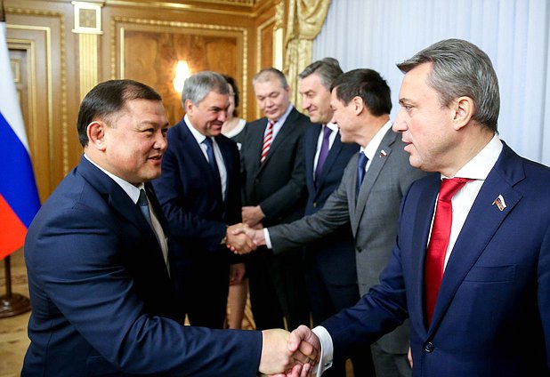 Meeting of Chairman of the State Duma Viacheslav Volodin and Chairman of the Jogorku Kenesh of the Kyrgyz Republic Dastanbek Dzhumabekov