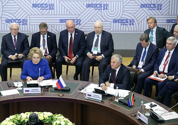 Speaker of the Federation Council Valentina Matvienko and Chairman of the State Duma Vyacheslav Volodin