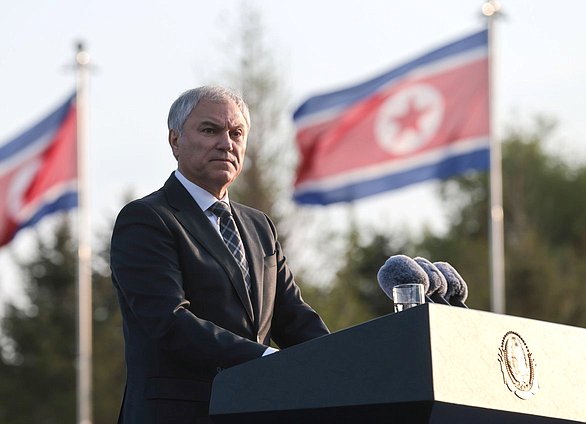 Председатель Государственной Думы Вячеслав Володин. Церемония открытия Мемориального комплекса и Музея боевых подвигов героев зарубежной военной операции