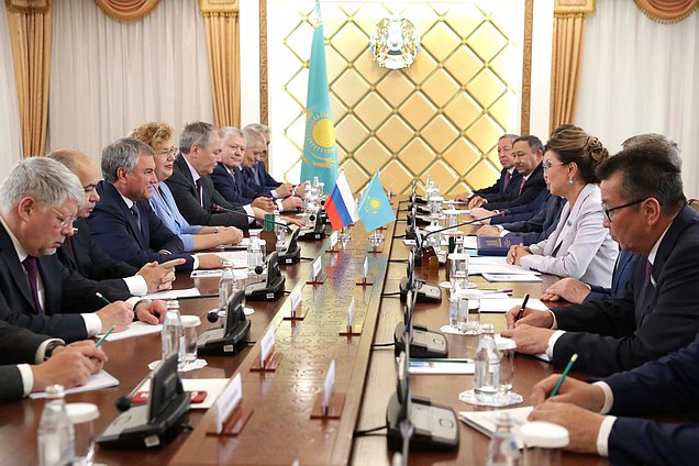 Meeting of Chairman of the State Duma Viacheslav Volodin and Chairwoman of the Senate of the Republic of Kazakhstan Dariga Nazarbayeva
