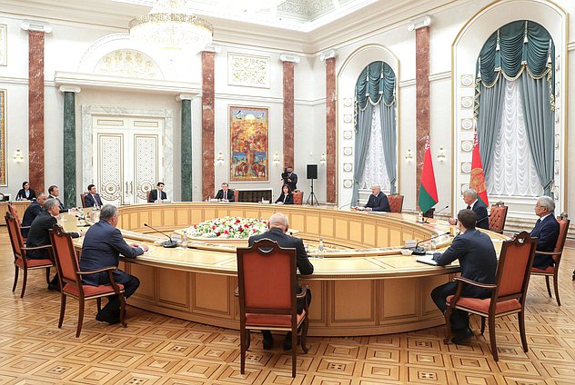 Встреча Председателя Государственной Думы Вячеслава Володина с Президентом Республики Беларусь Александром Лукашенко