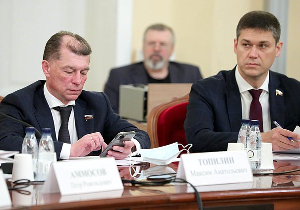Председатель Комитета по экономической политике Максим Топилин и член Комитета Сергей Алтухов