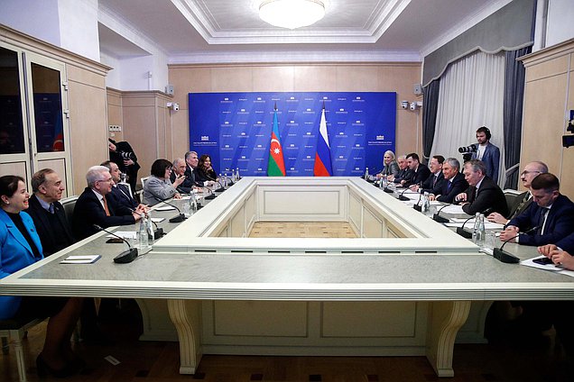 Meeting of Chairman of the State Duma Vyacheslav Volodin and Chairwoman of the Milli Majlis of the Republic of Azerbaijan Sahiba Gafarova