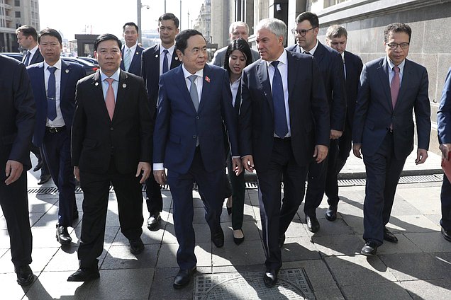 Chairman of the National Assembly of the Socialist Republic of Vietnam Trần Thanh Mẫn and Chairman of the State Duma Vyacheslav Volodin