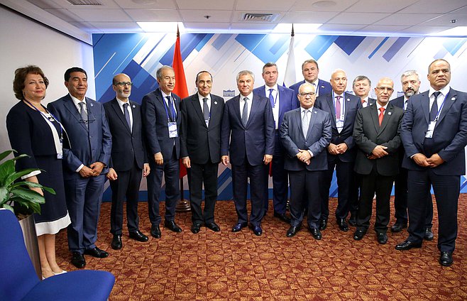 Meeting of Chairman of the State Duma Viacheslav Volodin and Speaker of the House of Representatives of the Kingdom of Morocco Habib El Malki