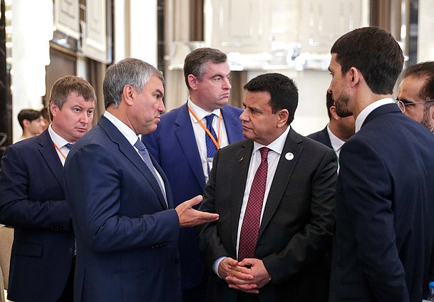 Chairman of the State Duma Viacheslav Volodin and Speaker of the House of Representatives of the People of the National Assembly of Afghanistan Mir Rahman Rahmani