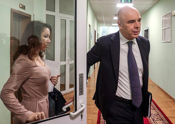Министр финансов РФ Антон Силуанов и Первый заместитель Министра финансов РФ Ирина Окладникова