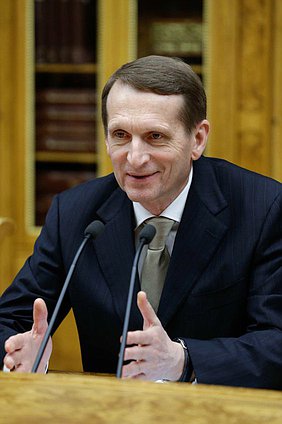Встреча Председателя Государственной Думы Федерального Собрания Российской Федерации С.Е. Нарышкина с Министром иностранных дел Республики Армения Э.А. Налбандяном.