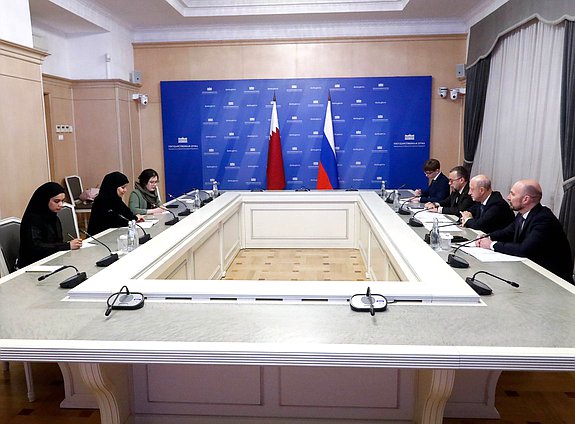 Встреча заместителя Председателя Государственной Думы Александра Бабакова с делегацией Государства Катар во главе с заместителем Консультативного Совета Государства Катар Хамдой Хасан Ас-Сулейти