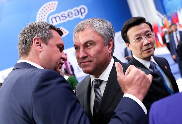 Speaker of the National Council of the Slovak Republic Andrej Danko and Chairman of the State Duma Viacheslav Volodin