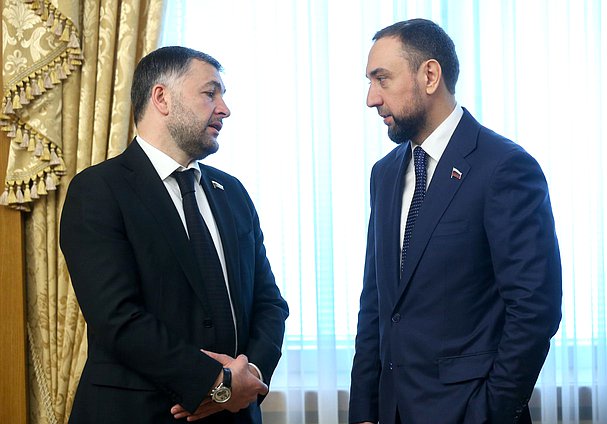 Deputy Chairman of the Committee on Issues of Public Associations and Religious Organizations Magomed Selimkhanov and First Deputy Chairman of the Committee on Issues of Nationalities Shamsail Saraliev