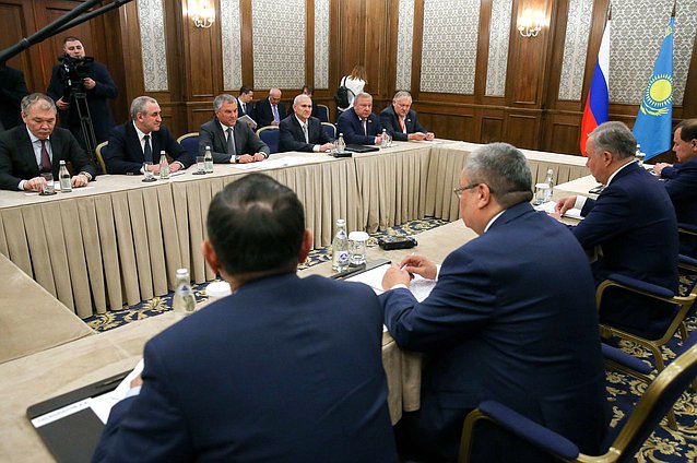Meeting of Chairman of the State Duma Viacheslav Volodin with Chairman of the Mazhilis of the Parliament of the Republic of Kazakhstan Nurlan Nigmatulin