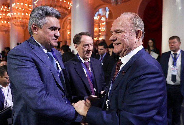 Leader of the New People faction Alexey Nechaev and leader of the CPRF faction Gennady Zyuganov