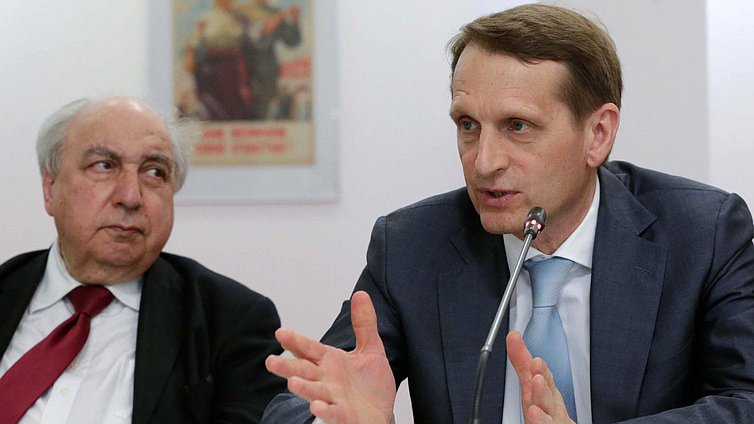 Встреча Председателя Государственной Думы Федерального Собрания Российской Федерации С.Е.Нарышкина с зарубежными участниками конференции к 70-летию Победы в Великой Отечественной войне.