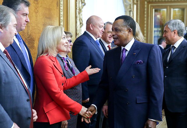 Deputy Chairwoman of the State Duma Olga Timofeeva and President of the Republic of the Congo Denis Sassou Nguesso