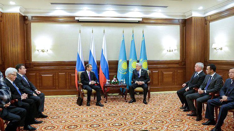 Встреча с Председателем Мажилиса Парламента Республики Казахстан Джакуповым Кабибуллой Кабеновичем.


