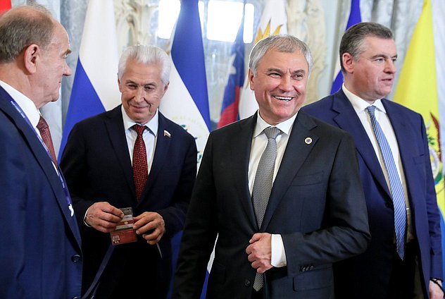 Chairman of the State Duma Vyacheslav Volodin, leader of the CPRF Gennady Zyuganov, leader of the United Russia faction Vladimir Vasiliev and leader of the LDPR faction Leonid Slutsky