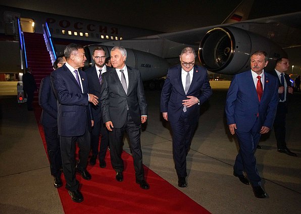 Chairman of the State Duma Vyacheslav Volodin arrived in Nanjing
