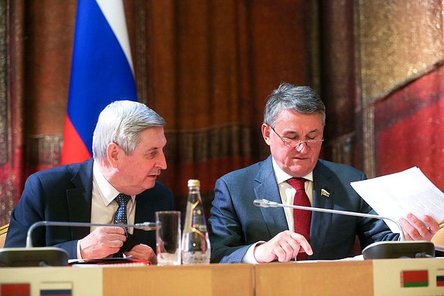 First Deputy Chairman of the State Duma Ivan Melnikov and Deputy Chairman of the Federation Council Yury Vorobiev
