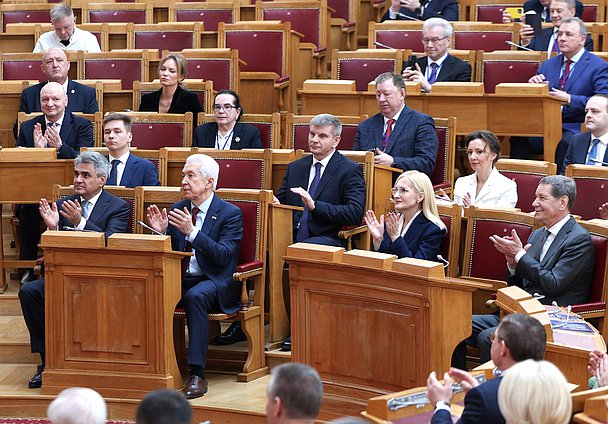 Встреча Президента Российской Федерации Владимира Путина с членами Совета законодателей РФ