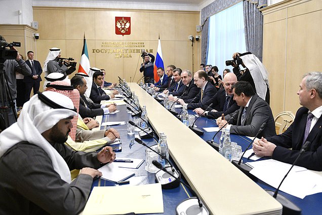Meeting of Deputy Chairman of the State Duma Sergei Neverov and Speaker of the National Assembly of the State of Kuwait Marzouq Ali al-Ghanim