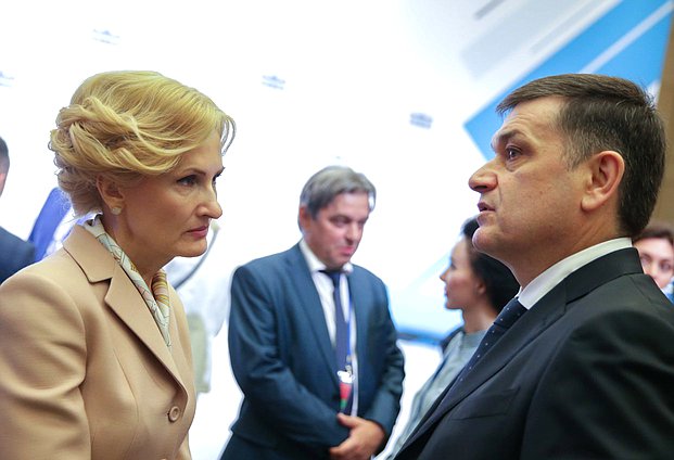 Deputy Chairwoman of the State Duma Irina Iarovaia and member of the Committee on Security and Corruption Control Adalbi Shkhagoshev