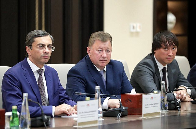 Chairman of the Committee on Industry and Trade Vladimir Gutenev, Chairman of the Committee on Agrarian Issues Vladimir Kashin and Chairman of the Committee on Tourism and Tourism Infrastructure Sangadzhi Tarbaev