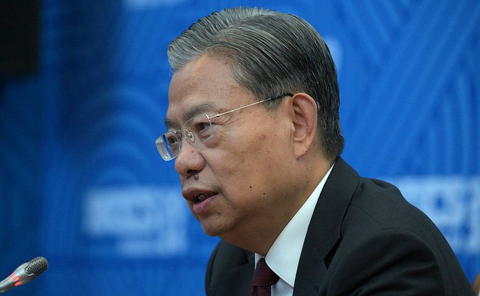 Chairman of the Standing Committee of the National People’s Congress of China Zhao Leji (photo credit: press service of President of the Russian Federation)