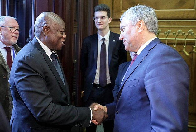 Chairman of the State Duma Vyacheslav Volodin and President of the National People’s Assembly of the Republic of Guinea-Bissau Cipriano Cassamá
